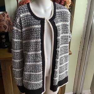 Loft Plus Striped Knit 🧶 Cardigan